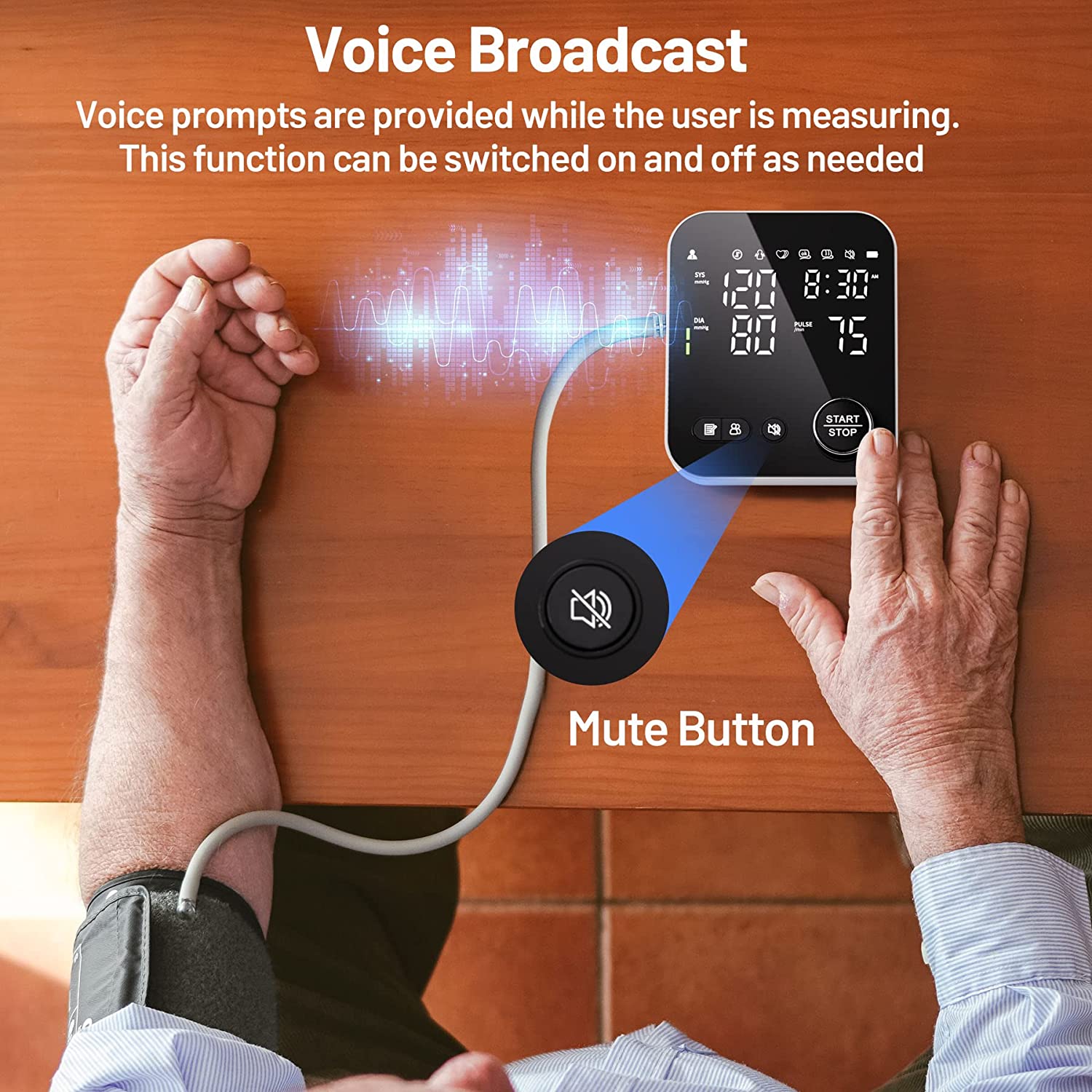 Home Automatic Arm Blood Pressure Monitor With Voice Broadcast, Accurately  Measure Your Blood Pressure At Home